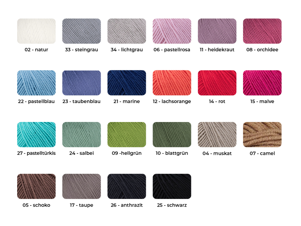 Wollpaket  STERNCHEN - SET    MERINO  (ohne Anleitung)